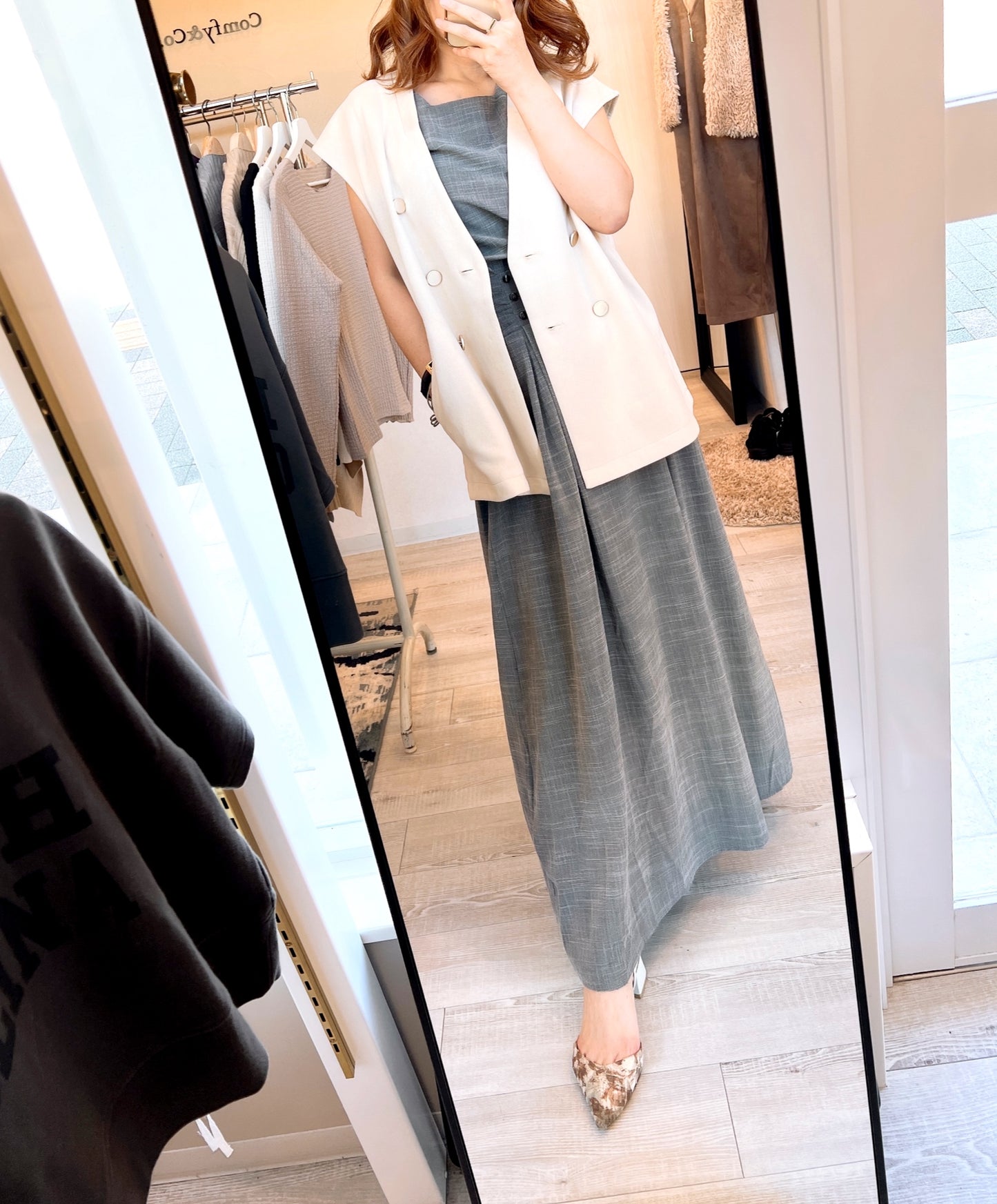 大人上質キレイ感♡セットアップ風落ち感ワンピース