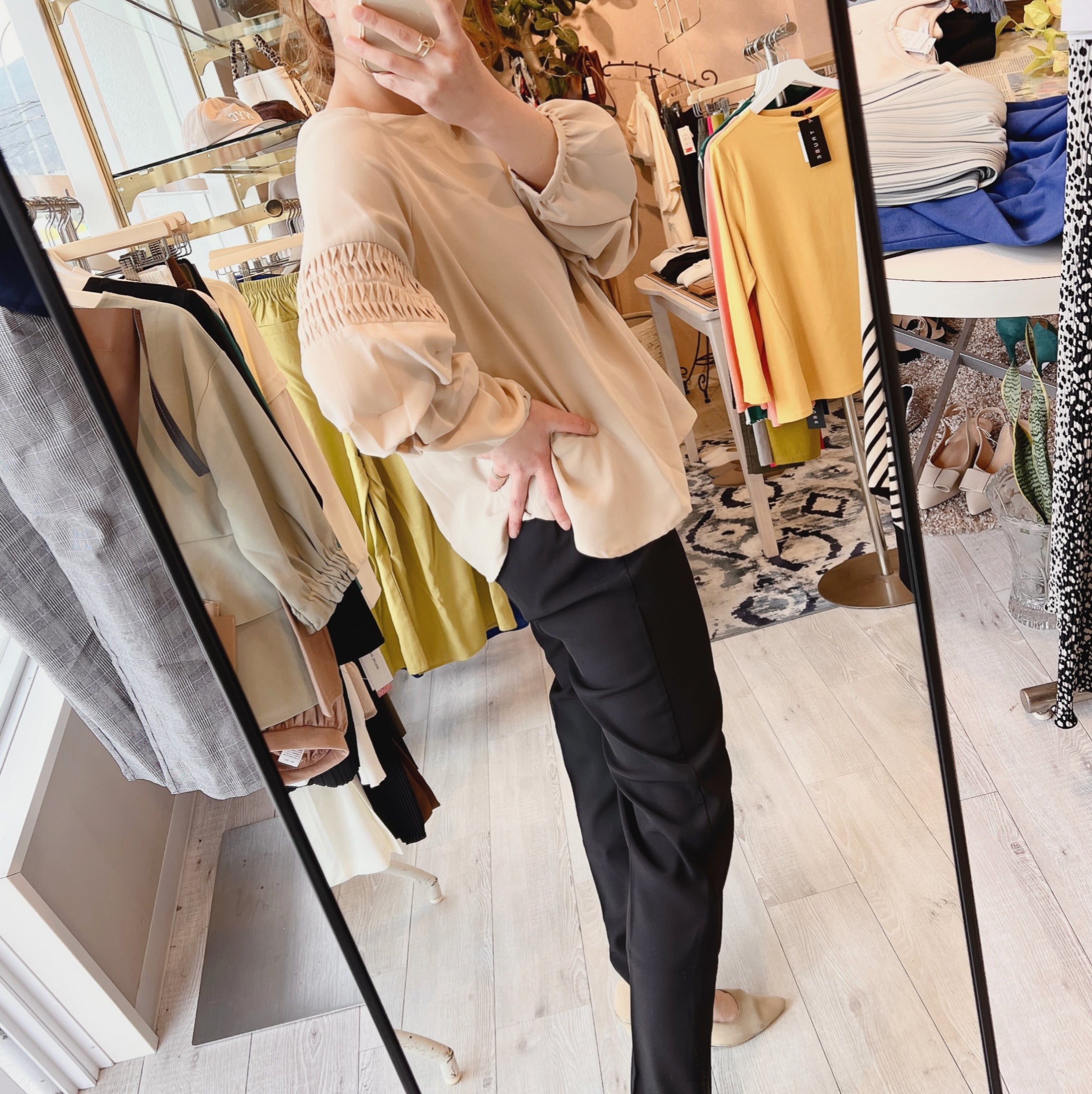 Bou Jeloud   キレイめフェミニン♡2WAYネックホイップブラウス